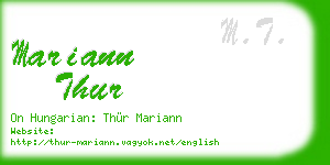 mariann thur business card
